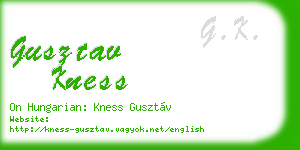 gusztav kness business card